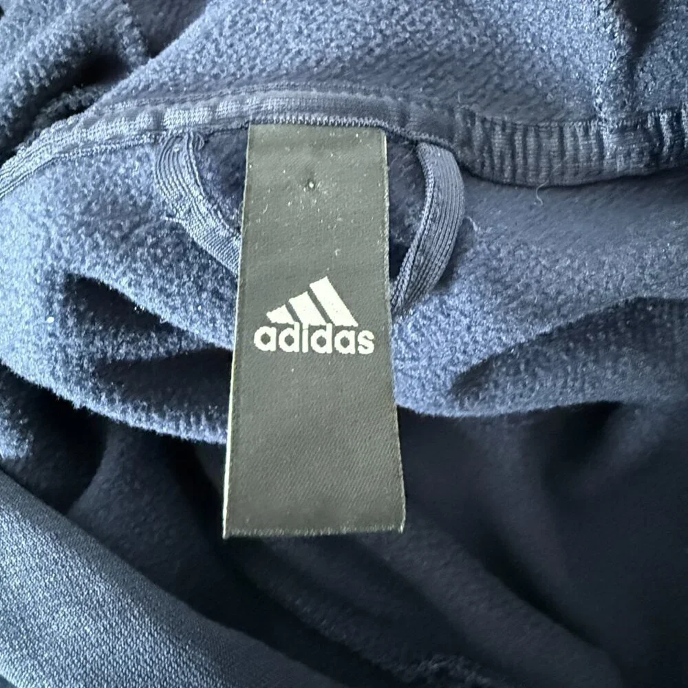 Adidas Aeroready Hoodie Gray & Navy Size Medium